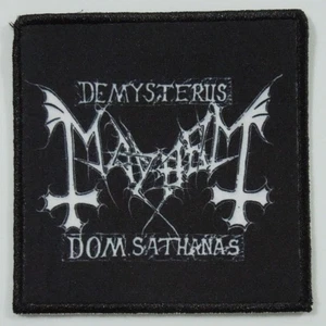 MAYHEM De Mysteriis Dom Sathanas PEQUEÑO PARCHE Logotipo de Banda Impreso - Imagen 1 de 6