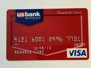 US Bank Rewards Debit Card▪️2014 Exp▪️Not A Credit Card▪️Unsigned▪️USA - Picture 1 of 2