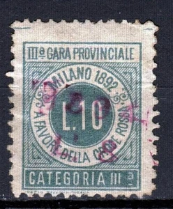 ER10126 Erinnofilo/Marca: Tiro a Segno Milano 1892 - Pro Croce Rossa L.10 - Picture 1 of 1