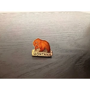 SELTENE Vintage Montana Grizzlybär Anstecknadel Krawattennadel Brosche - Bild 1 von 2