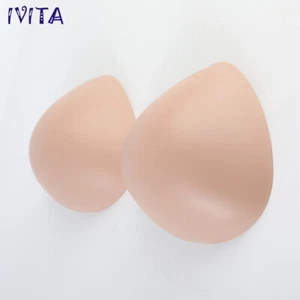 IVITA 1 pair A Cup Triangle Silicone Breast Forms Transgender Fake Boobs - Picture 1 of 12