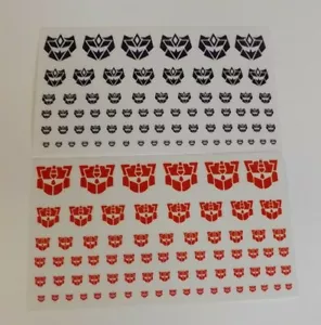 For Autobot Decepticons Transformers G2 Sticker Decal Die Cut Clear back Free Sh - Picture 1 of 8