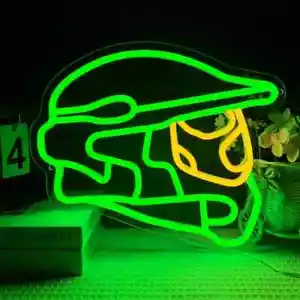 Letrero de neón LED Halo Chief para sala de juegos, dormitorio, garaje, bar, decoración de pared de cueva para hombre - Imagen 1 de 9