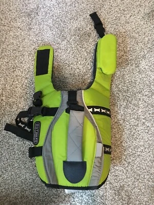 OUTWARD HOUND FLOAT DOG LIFE VEST JACKET SAFETY GRN REFLECTIVE ADJUSTABLE XS - Image 1 of 4