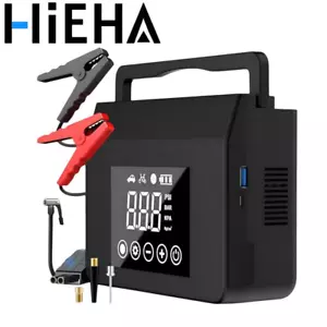 【Hieha】Portable Car Jump Starter with Air Compressor,4000A Car Battery Jump Star - Picture 1 of 13