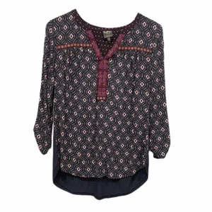 Anthropologie One September Kombi Top Bluse bestickter Ausschnitt grau Gr. S - Bild 1 von 6