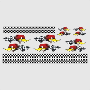 1:24 - 1:18 Set adesivi Horsepower Flags Rat Rod Tuning Youngtimer & US Cars - Foto 1 di 3