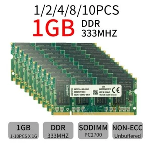 Kingston 1-10PCS 1GB DDR 333Mhz PC2700 200Pin SODIMM Laptop Memory SDRAM LOT AB - Picture 1 of 17