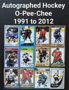 Tarjetas de hockey autografiadas... O-Pee-Chee... Fundas OPC 1991 a 2012... U-Pick - Imagen 1 de 58