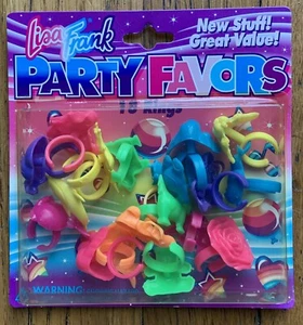 Vintage Lisa Frank Party Favors 18 Characters Rings Animals New Sealed NOS HTF - Picture 1 of 7
