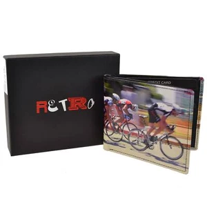Mens Top Quality Leather Wallet by Retro Cycling Gift Boxed - Picture 1 of 3