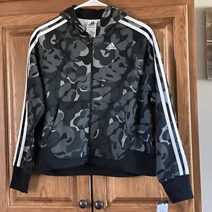Girls Adidas Zip Up Jacket Camo Sz XL (16) New With Tags - Picture 1 of 6