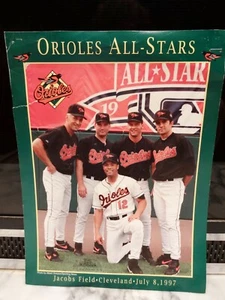 1997 ORIOLES ALL-STARS POSTER Cal Ripken Brady Anderson Mussina Alomar Myers Key - Picture 1 of 10