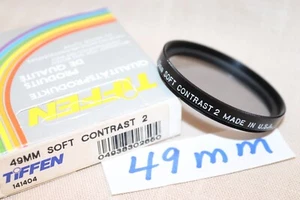 NEW Vtg Orig TIFFEN 49mm SOFT CONTRAST #2 FILTER, USA 49mm Soft Contrast 2 -MINT - Picture 1 of 10