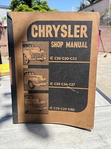 Vintage CHRYSLER SHOP MANUAL C-28 C-30 C-33 C-34 C-36 C-37 C-38, C-39 C-40 - Bild 1 von 2