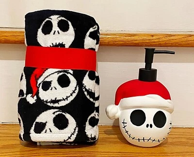Conjunto de dispensador de toalhas e saboneteira de Natal Jack Skellington - Imagem 1 de 2