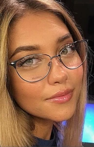 Nuevas gafas para mujer Max Mara MM 1211 FFU plateadas ojo de gato - Imagen 1 de 12