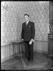 Boda Retrato Novio Hombre Antiguo Negativo Foto Cristal An. 1930 - Picture 1 of 1