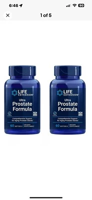 PACK de 2 cápsulas blandas Life Extension Ultra Prostate Formula 60 envío rápido gratuito Foto 1 de 2