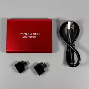 Alloggiamento SSD portatile, USB 3.1 Type-C (Gen 1), SSD M.2, rosso metallizzato (SHL-R320) - Foto 1 di 13