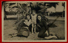 #29248 Greece 1940s. Two women &amp; boy. Photo PC size RPPC