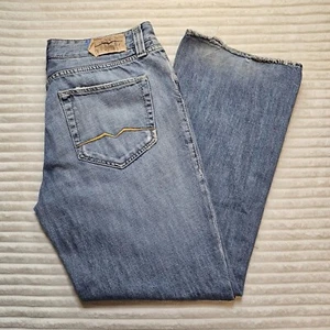 Pantalones de mezclilla Hugo Boss para hombre 38 X 32 azules holgados pierna ancha relajados desgastados Y2K vintage - Imagen 1 de 12