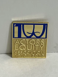 Actors' Equity Association 1913-2013 100 años solapa sombrero prendedor espalda magnética - Imagen 1 de 7