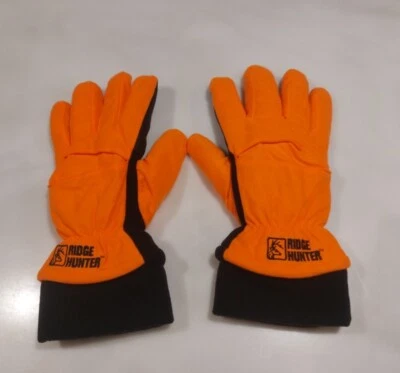 NEW RIDGE HUNTER BASS PRO ORANGE INSULATED HUNTING GLOVES M/L CUFFED FREE-SHIP  - Image 1 of 4