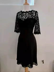 Liz Jordan Sz 8 BNWT Black Fit & Flare Evening Party Dress - Picture 1 of 10