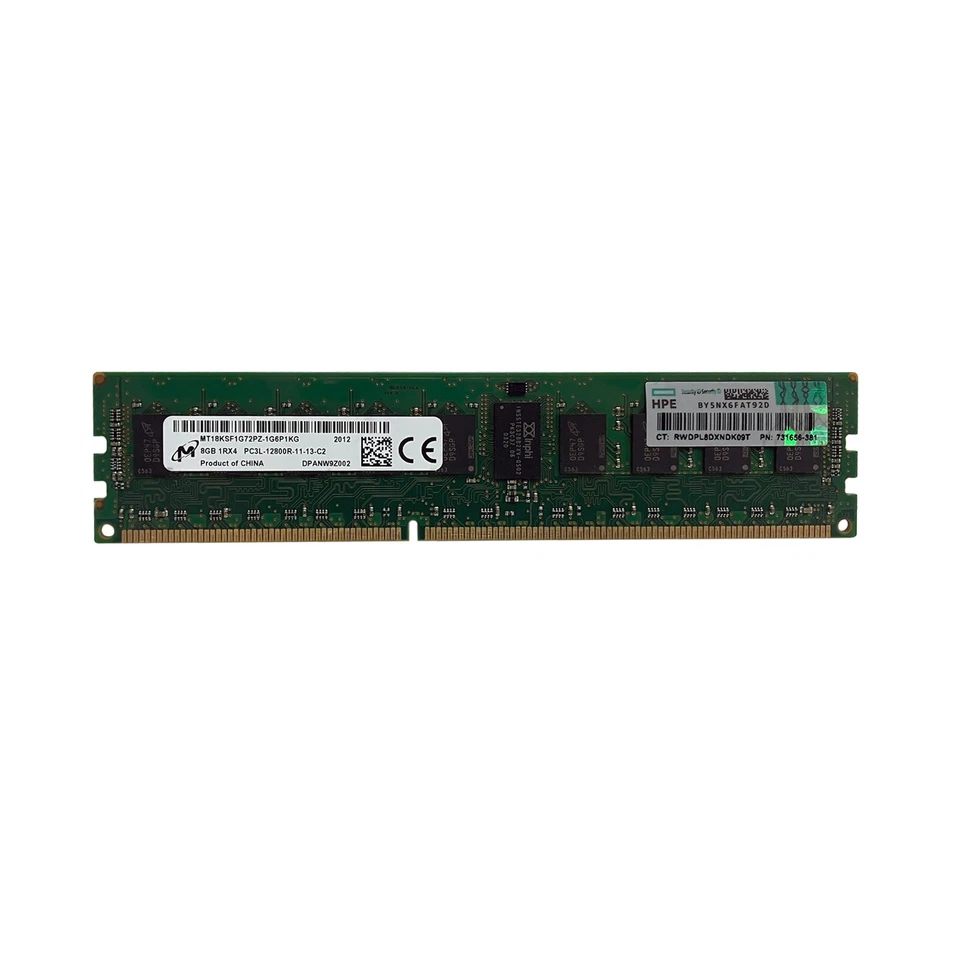 HPe 731656-381 8GB 1RX4 PC3L-12800R memory module 879283-001 - Image 1 of 1