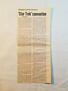 Vintage Artikel Star Trek 2nd Convention 1973 LA FREE PRESS ungerahmt - Bild 1 von 1