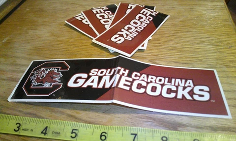 5 NCAA collegiate banner stickers officially licensed South Carolina Gamecocks Cover