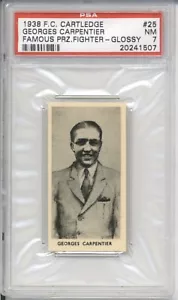 FC Cartledge Georges Carpentier 1938 #25 PSA 7 casi nuevo famoso luchador de premios brillante - Imagen 1 de 2