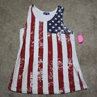Pop Surf American Flag USA Tank Top chemise sans manches adulte femme taille M moyenne