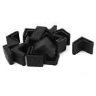 Rubber Triangle Furniture Leg Foot Protection Pad 25mmx25mm 15Pcs Black