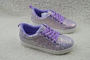 Bernal Girls Purple Sparkle Glitter Sequin Sneakers Shoes Kid's Size 13 - Picture 1 of 6