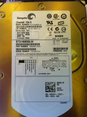 Seagate Cheetah 15K.5 147GB Internal 15000RPM 3.5" (ST3146855LW) 0HY941 - Image 1 of 3