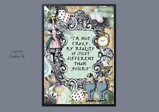 Alice In Wonderland vintage wall art decor home picture floral print 