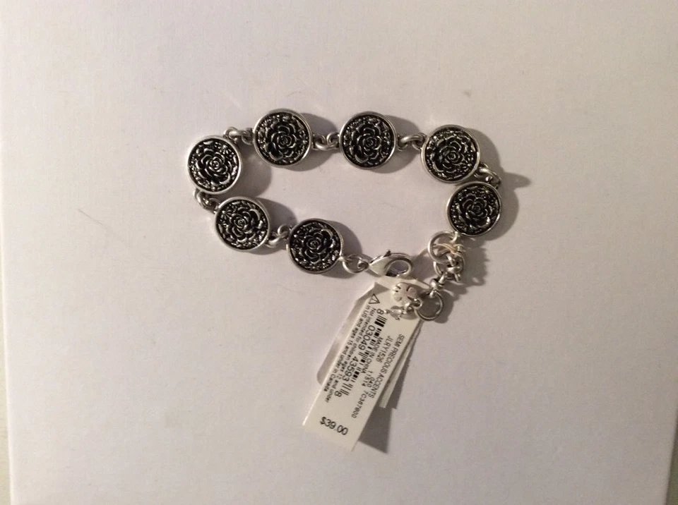 Pulsera Moneda Floral Tono Plata E LUCKY BRAND $39 #130a Foto 1 de 1