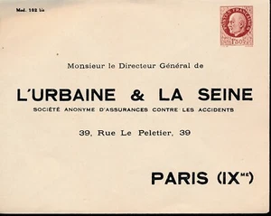 FRANKREICH Ganze Privat Pétain 1.50F L Urban et la Seine Ref BB35 - Bild 1 von 2