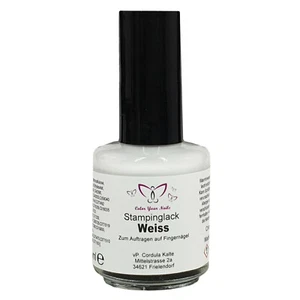 10ml Stampinglack Weiß. Nagellack, Stempellack, Stempel Nagellack - Bild 1 von 2