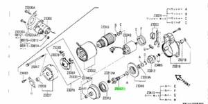 Starter Motor Shaft, Pinion For: Nissan Skyline R32 GTR BNR32 89-94 - Picture 1 of 1