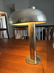 Vintage Mid-Century Chrome Laurel Lamp Company Mushroom Lamp 1970’s Desk Lamp - Picture 1 of 12