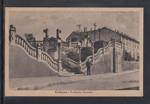 Cartolina Gallarate Scalinata Stazione CA919 - Picture 1 of 1