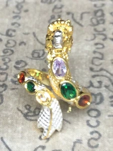 Raro Anillo Mágico de Piedras Preciosas Naga Protector Afortunado Poderoso Bendito Amuletos Tailandeses - Imagen 1 de 10