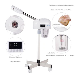 Pro Stand Facial Steamer Ozone & Aroma Steam Beauty Salon Spa UK With LCD Screen - Picture 1 of 9