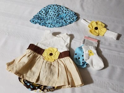 Gymboree Island Beauty 0-3 Meses Vestido Pañal Cubierta Calcetines 3-6 Sombrero Nuevo con Etiquetas Foto 1 de 4