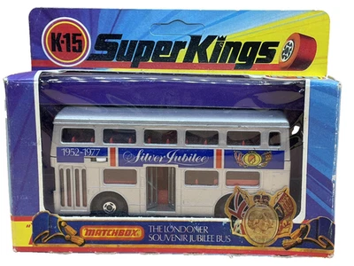 Matchbox SuperKings K-15 Jubilee Bus – Silver Edition 1977 Boxed Vintage Diecast - Image 1 of 4
