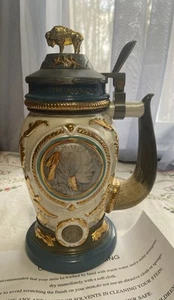 Bradford Exchange Indian Head Buffalo Nickel Porcelain Stein Native American - Picture 1 of 12