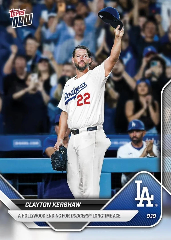 2025 Topps Now #734 Clayton Kershaw Last Los Angeles Dodgers Card, Used - Image 1 of 2